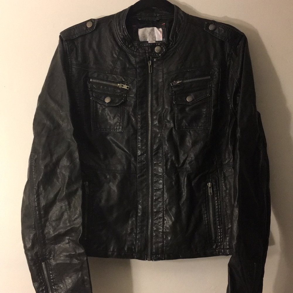 NWOT black pleather jacket